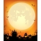 Halloween Background with Scary Dracula Castle - GraphicRiver Item for Sale