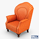 Imperatrice armchair orange - 3DOcean Item for Sale
