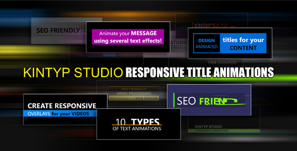 Kintyp Studio | Responsive Title Animations and Lower Thirds