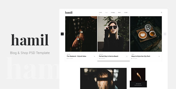 Hamil – Blog & Shop PSD Template – 1 Sold!