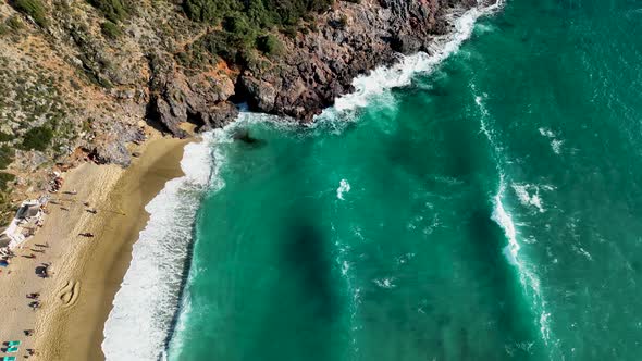 Central Beach Aerial View Turkey Alanya 4 K