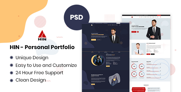 HIN - Personal Portfolio PSD Template