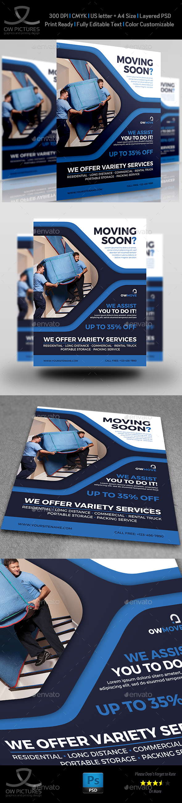 Moving House Services Flyer Template