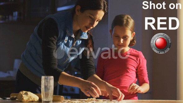 Happy Family Together in the Kitchen