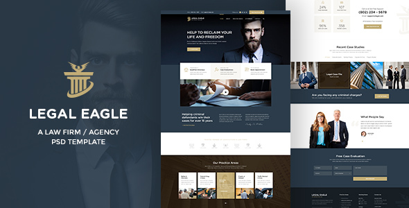 Legal Eagle -  Attorney & Law Agency PSD Template
