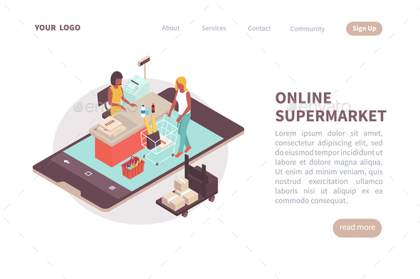 Online Supermarket Landing Page