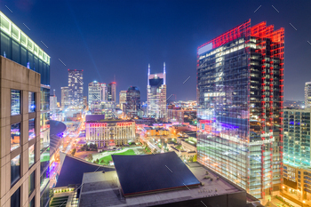 oftop view at dusk.