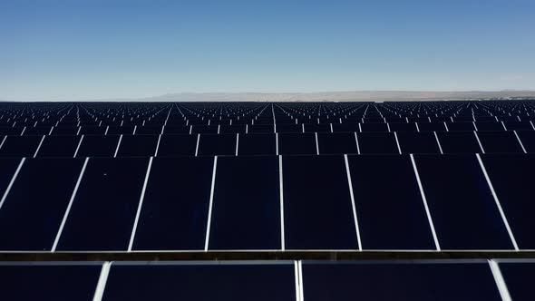 Solar Panels on the Background of Blue Sky, The Concept of Clean, Green Energy