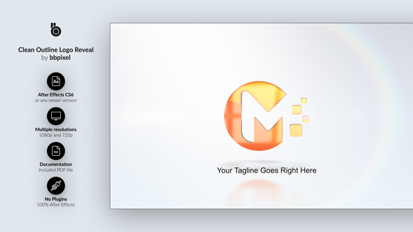 Clean Outline Logo Reveal