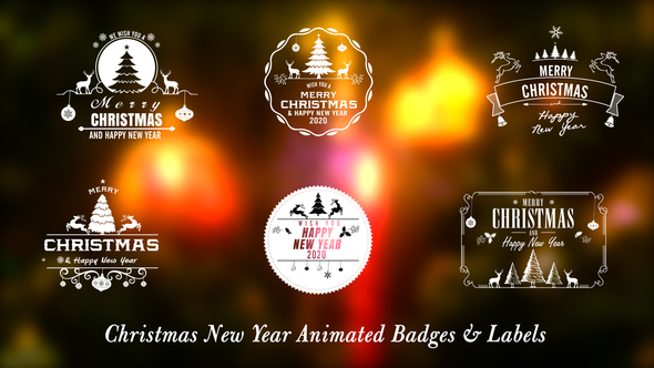 Christmas New Year Badges