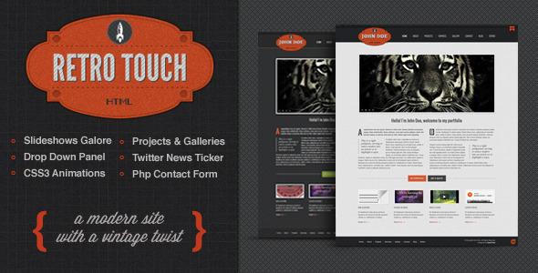 Retro Touch - Creative Portfolio Html Template