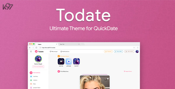 Todate - The Ultimate QuickDate Theme