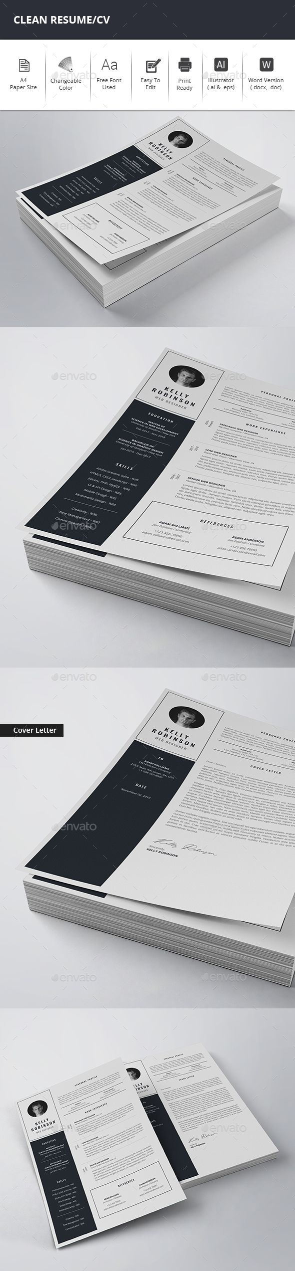 resume templates from graphicriver skill crush modern resume