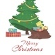 Merry Christmas Greeting Card with Christmas Tree - GraphicRiver Item for Sale