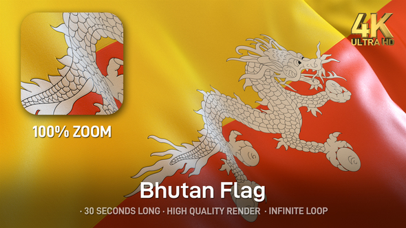 Bhutan Flag - 4K