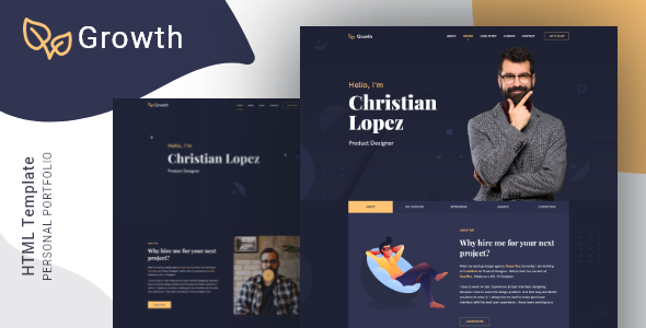 Personal Portfolio HTML Template - Growth