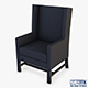 Black armchair - 3DOcean Item for Sale