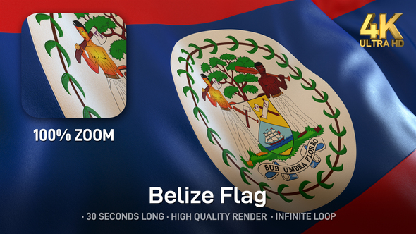 Belize Flag - 4K