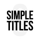 Simple 4K Titles And Lowerthirds - VideoHive Item for Sale