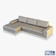 Monaco sofa - 3DOcean Item for Sale