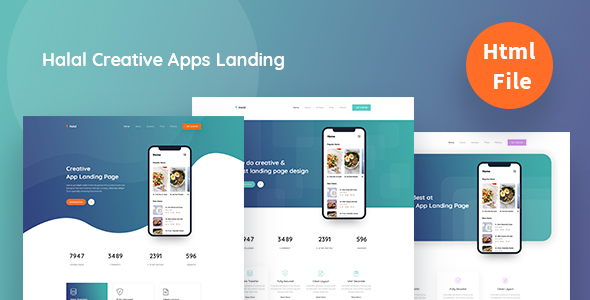 Halal HTML App Landing Pages