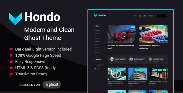 Hondo - Multipurpose Ghost Blog