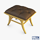 Crestaire Lena Ottoman in Saffron - 3DOcean Item for Sale