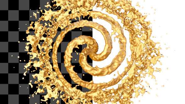 Gold Liquid Spiral