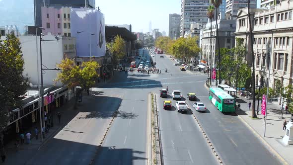 Liberator Bernardo OHiggins Avenue Alameda Street Santiago Chile aerial view 