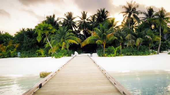 The coastline of the ocean. Maldives, June 2021