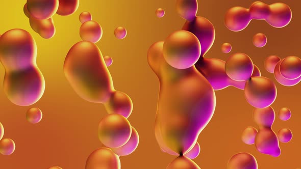 Abstract Motion Orange Minimal Art Liquid Background