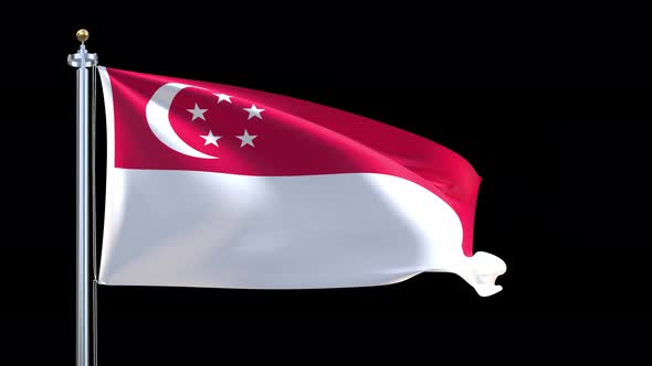 Singapore Waving Flag