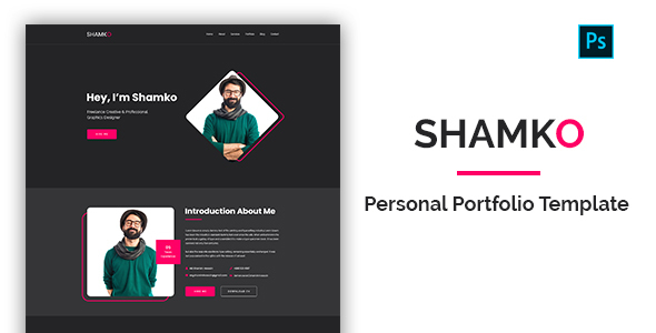 Shamko - Personal Portfolio PSD Template