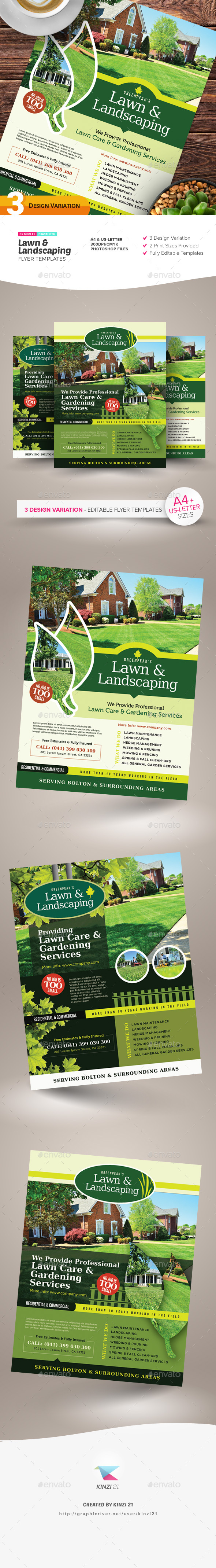 Lawn & Landscaping Flyer Templates