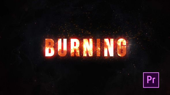 Burning Fire Title - Premiere Pro