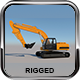 Rigged Excavator 3D Model - 3DOcean Item for Sale