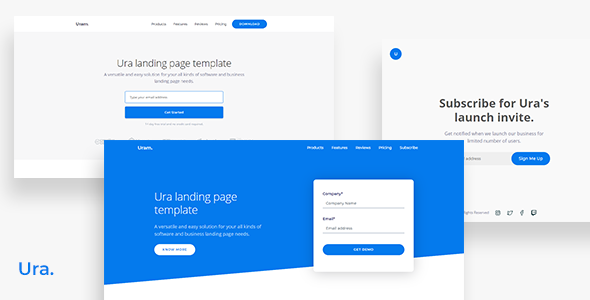 Ura Multipurpose Landing Page Template