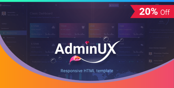 Administrator UX | Bootstrap 4 Angular 4 Dashboard Responsywny szablon HTML