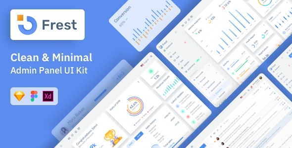 Frest – Admin Dashboard UI Kit Sketch Template