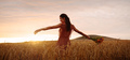 Happy woman enjoying in wheat field - PhotoDune Item for Sale