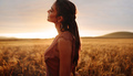 Woman enjoying countryside fresh air - PhotoDune Item for Sale
