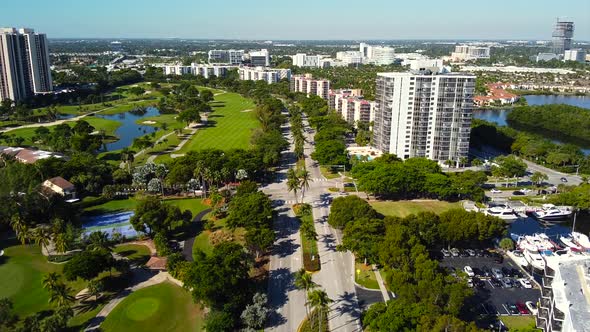 Aerial footage Aventura FL USA