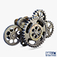 Gear Mechanism Low Poly v 8 - 3DOcean Item for Sale