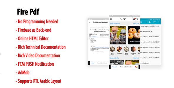 Fire Pdf | Native Android Pdf EBook App with Firebase Back-end
