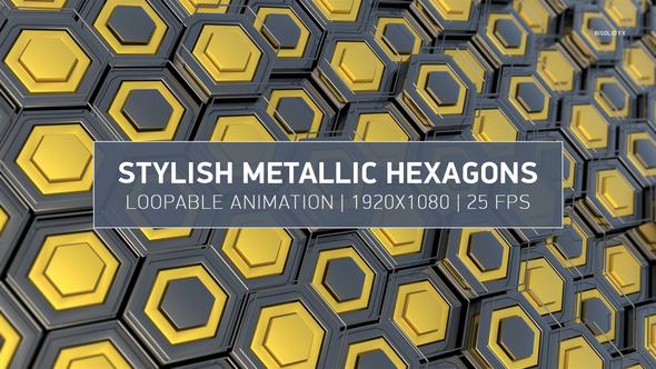 Stylish Metallic Hexagons