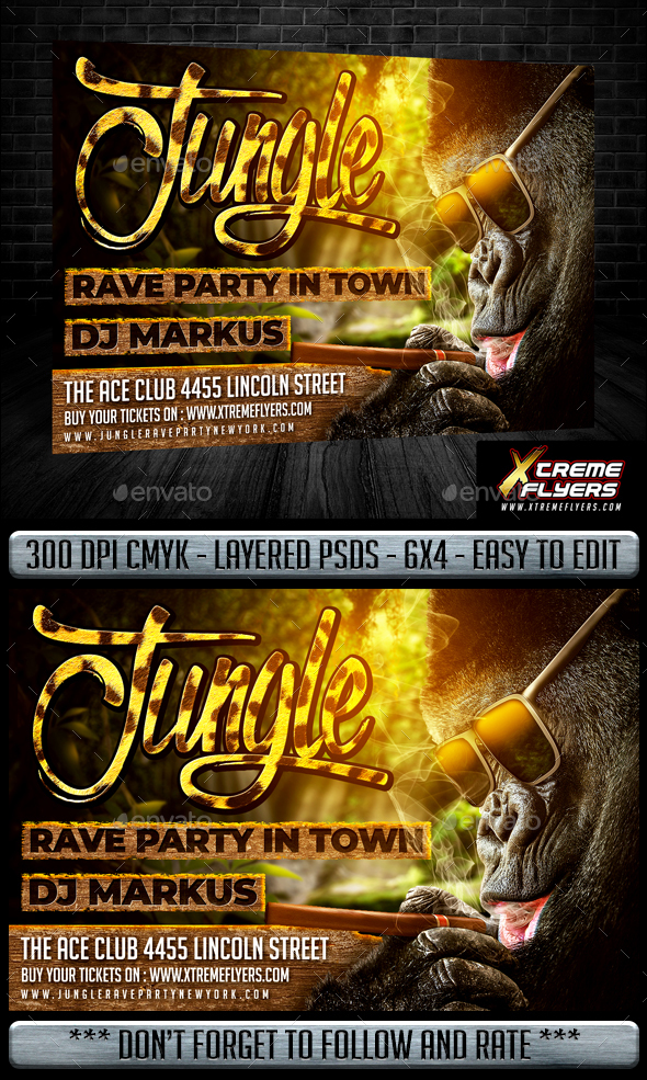 Jungle Flyer Graphics Designs Templates From Graphicriver