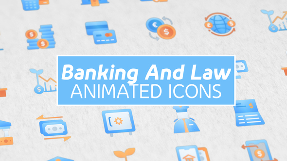 Banking and Law Modern Animated Icons