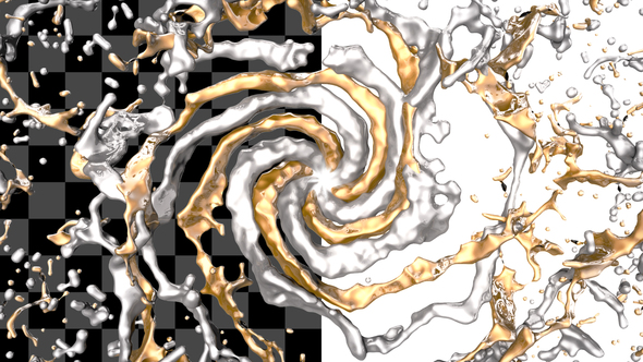 Gold Silver Liquid Spiral