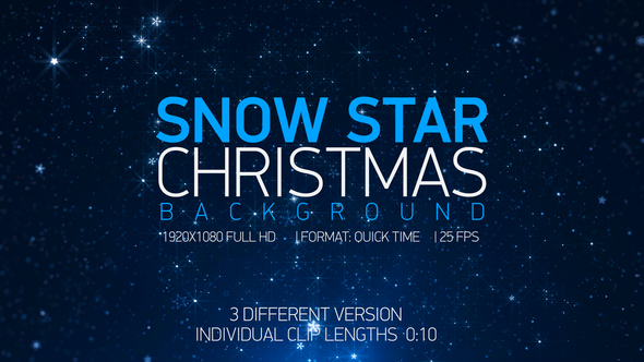 Snow Star Christmas Background