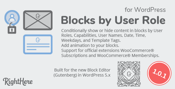 Blocks by User Role for WordPress